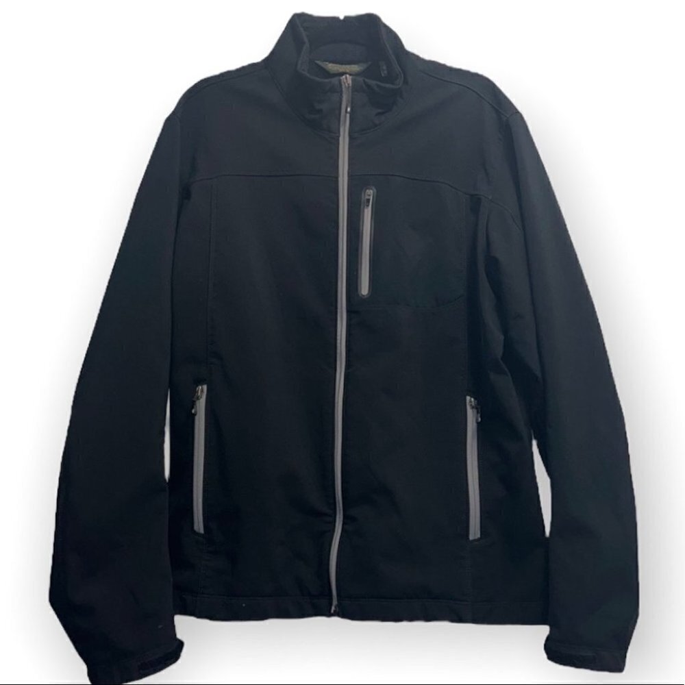 Eddie Bauer black lightweight zip up jacket size Tall L